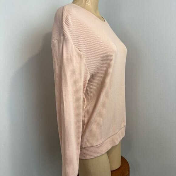 Petit Lem Women’s Blush Pink Organic Cotton Long Sleeve Top Shirt Stretch Large - Picture 3 of 13